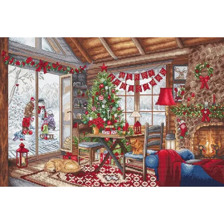 Cross stitch kit, LETISTITCH (L8105) Christmas Cabin