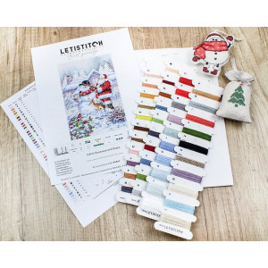 Letistitch Snowman and Santa Cross Stitch Kit L8015