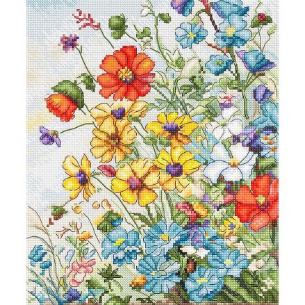 Cross Stitch Kit Wildflowers/ Fleurs sauvages, LETISTITCH, L8091