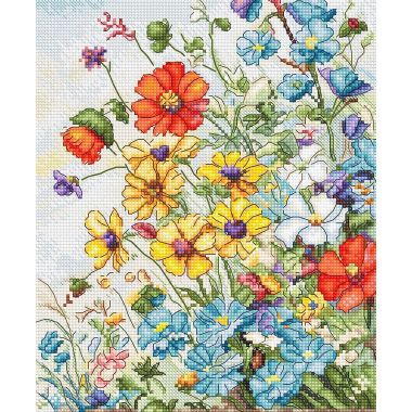 Cross Stitch Kit Wildflowers/ Fleurs sauvages, LETISTITCH, L8091