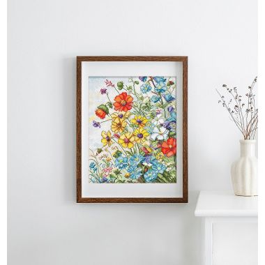 Cross Stitch Kit Wildflowers/ Fleurs sauvages, LETISTITCH, L8091