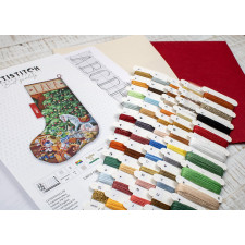 Letistitch Cozy Christmas Stocking Cross Stitch Kit L8010