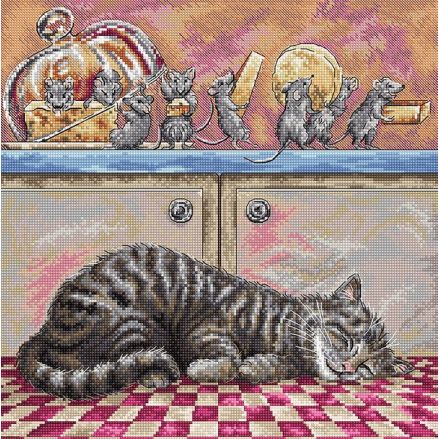 Cross Stitch Kit “When The Cat Sleeps” LETISTITCH L8072
