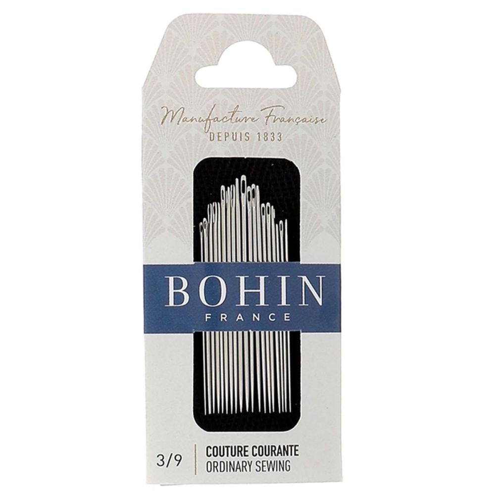 Bohin Ordinary Sewing Needles 00268 – 20 pcs, Assorted Sizes 3/9 Bohin Ordinary Sewing Needles 00268 – 20 pcs, Assorted Sizes 3/9