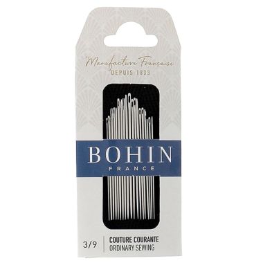 Bohin Ordinary Sewing Needles 00268 – 20 pcs, Assorted Sizes 3/9