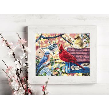 Cross Stitch Kit “Springtime Songbirds” LETISTITCH L8062