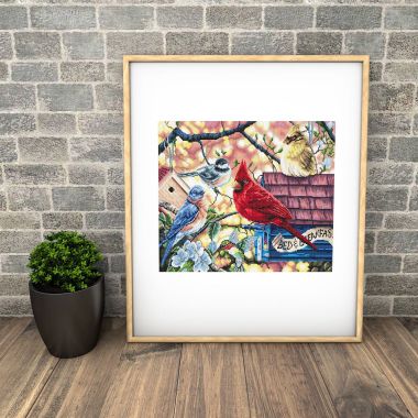 Cross Stitch Kit “Springtime Songbirds” LETISTITCH L8062