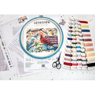 Cross Stitch Kit “Springtime Songbirds” LETISTITCH L8062