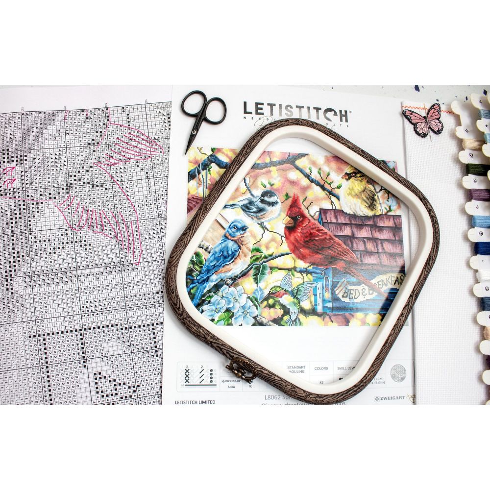 Cross Stitch Kit “Springtime Songbirds” LETISTITCH L8062