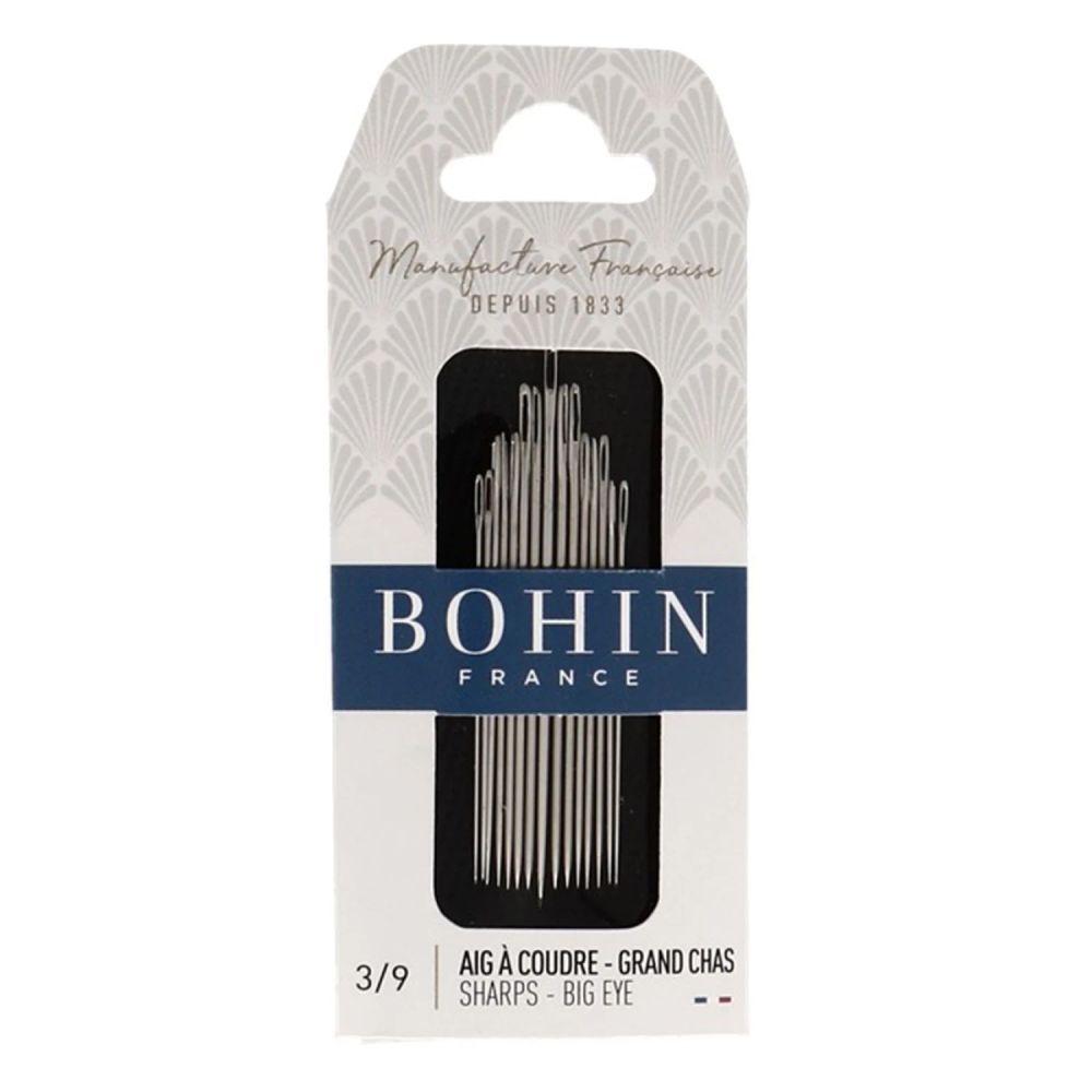 Bohin Big Eye Sewing Needles 00269 – 15 pcs, Assorted Sizes 3/9 Bohin Big Eye Sewing Needles 00269 – 15 pcs, Assorted Sizes 3/9
