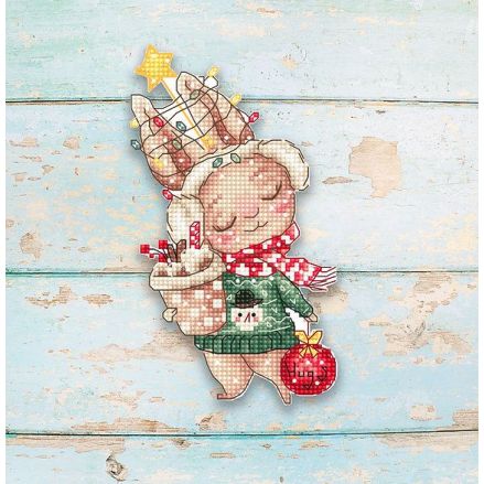 Cross Stitch Kit Christmas Rabbit / Ornament LETISTITCH L8056