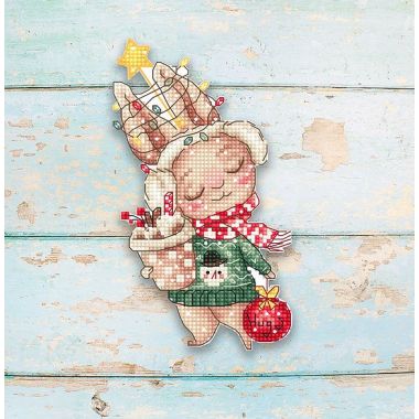 Cross Stitch Kit Christmas Rabbit / Ornament LETISTITCH L8056