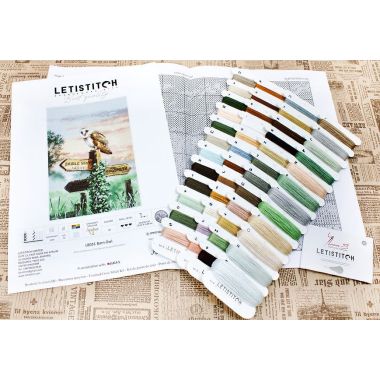 LetiStitch Counted Cross Stitch Kit L8031 – Barn Owl