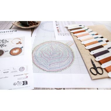 Letistitch Life’s too short for a bad coffee, Cross Stitch Kit L8097