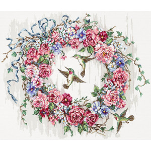 Cross-Stitch Kit “Hummingbird Wreath”  LETISTITCH LETI 990