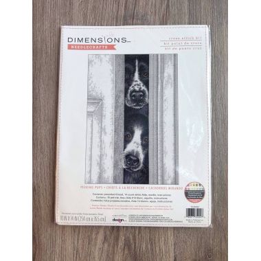 Dimensions Counted Cross Stitch Kit 70-35400 – Peeking Pups