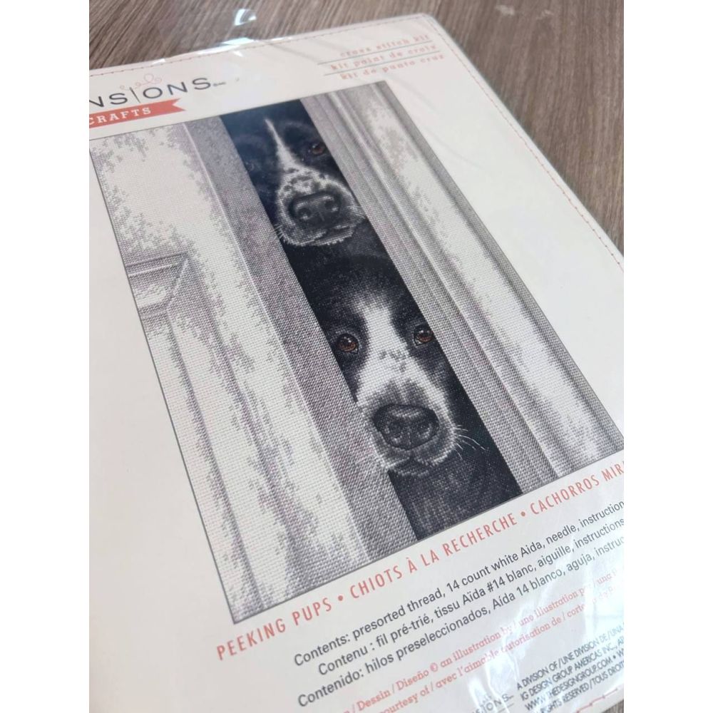 Dimensions Counted Cross Stitch Kit 70-35400 – Peeking Pups