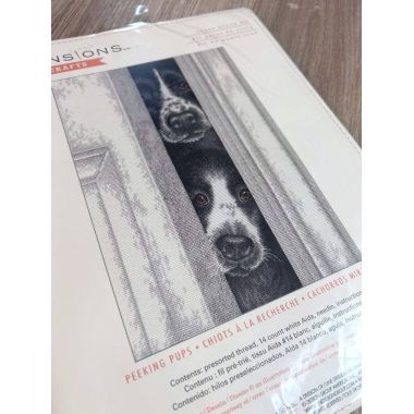 Dimensions Counted Cross Stitch Kit 70-35400 – Peeking Pups