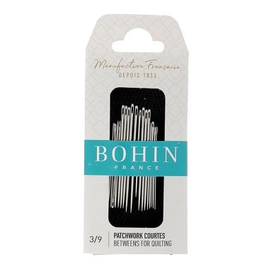 Bohin Betweens Quilting Needles 00368 – 20 pcs, Assorted Sizes 3/9