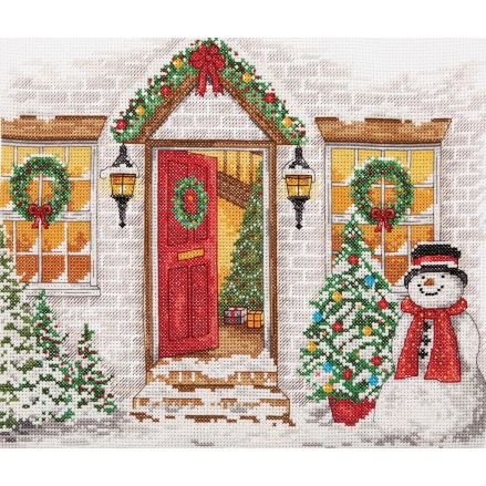 Anchor Counted Cross Stitch Kit PCE968 – Christmas Welcome