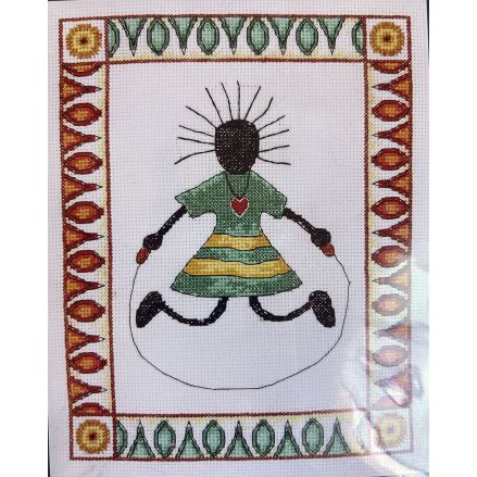 Anchor Fleur de Lis Counted Cross Stitch Kit EPX819 – Happy Girl (Mukeni)