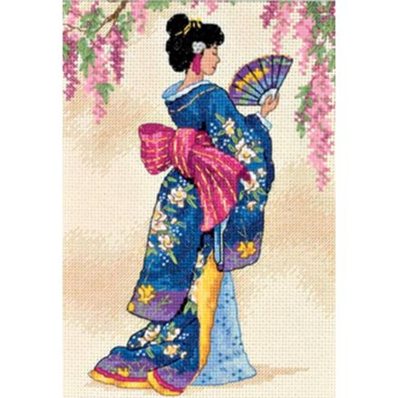 Counted Cross Stitch Kit Elegant Geisha, Dimensions 6953
