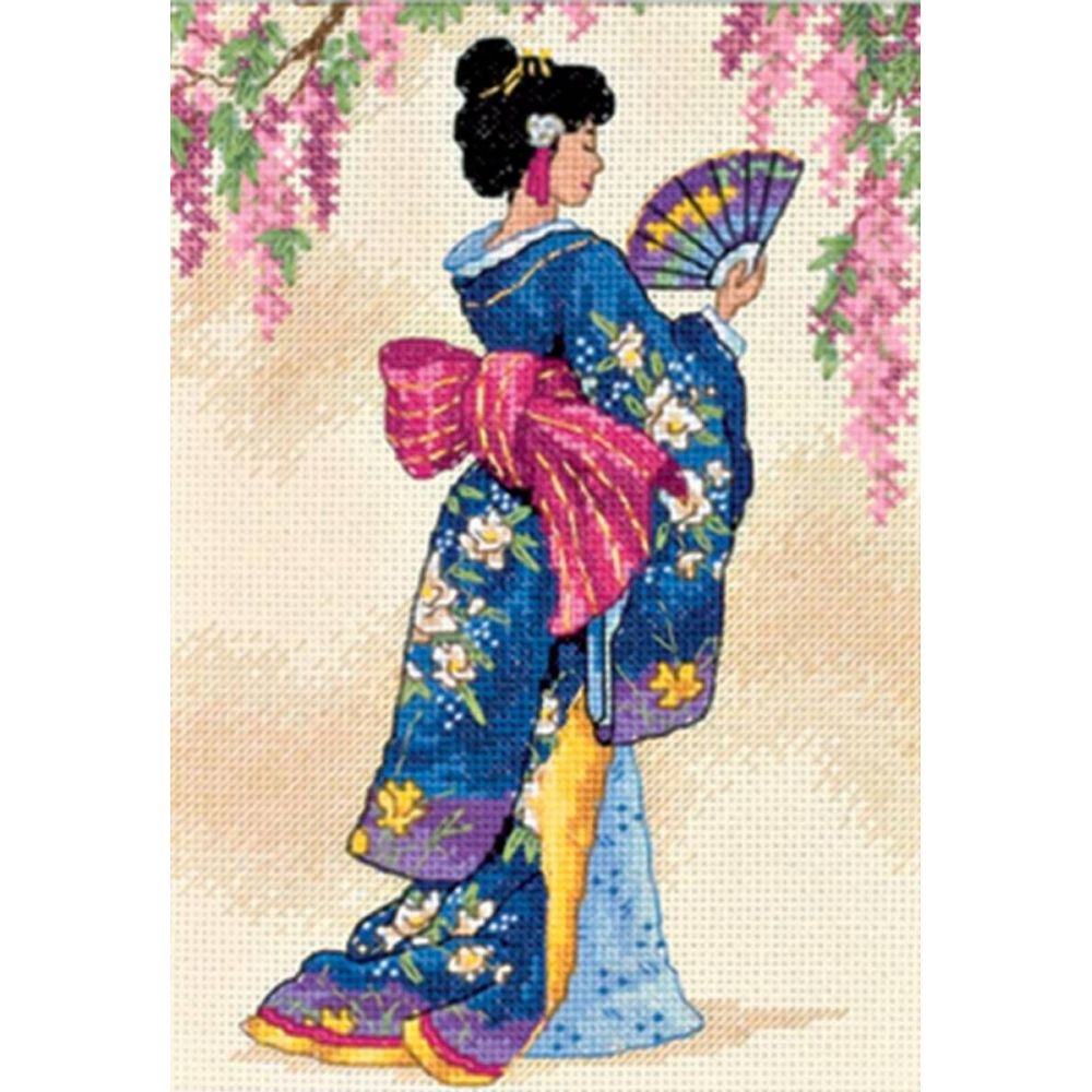 Counted Cross Stitch Kit Elegant Geisha, Dimensions 6953