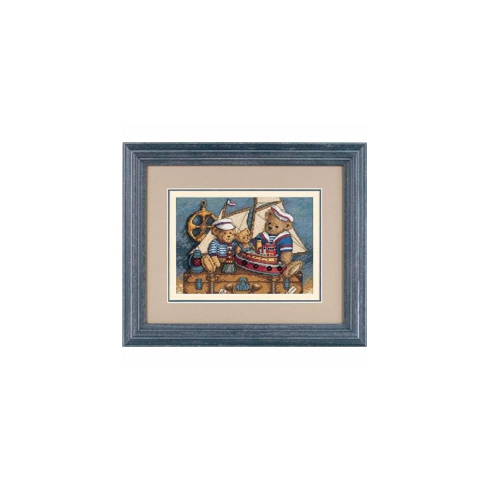 Counted Cross Stitch Kit DIMENSIONS Gold Collection Petites, Ahoy! Bears, 6994