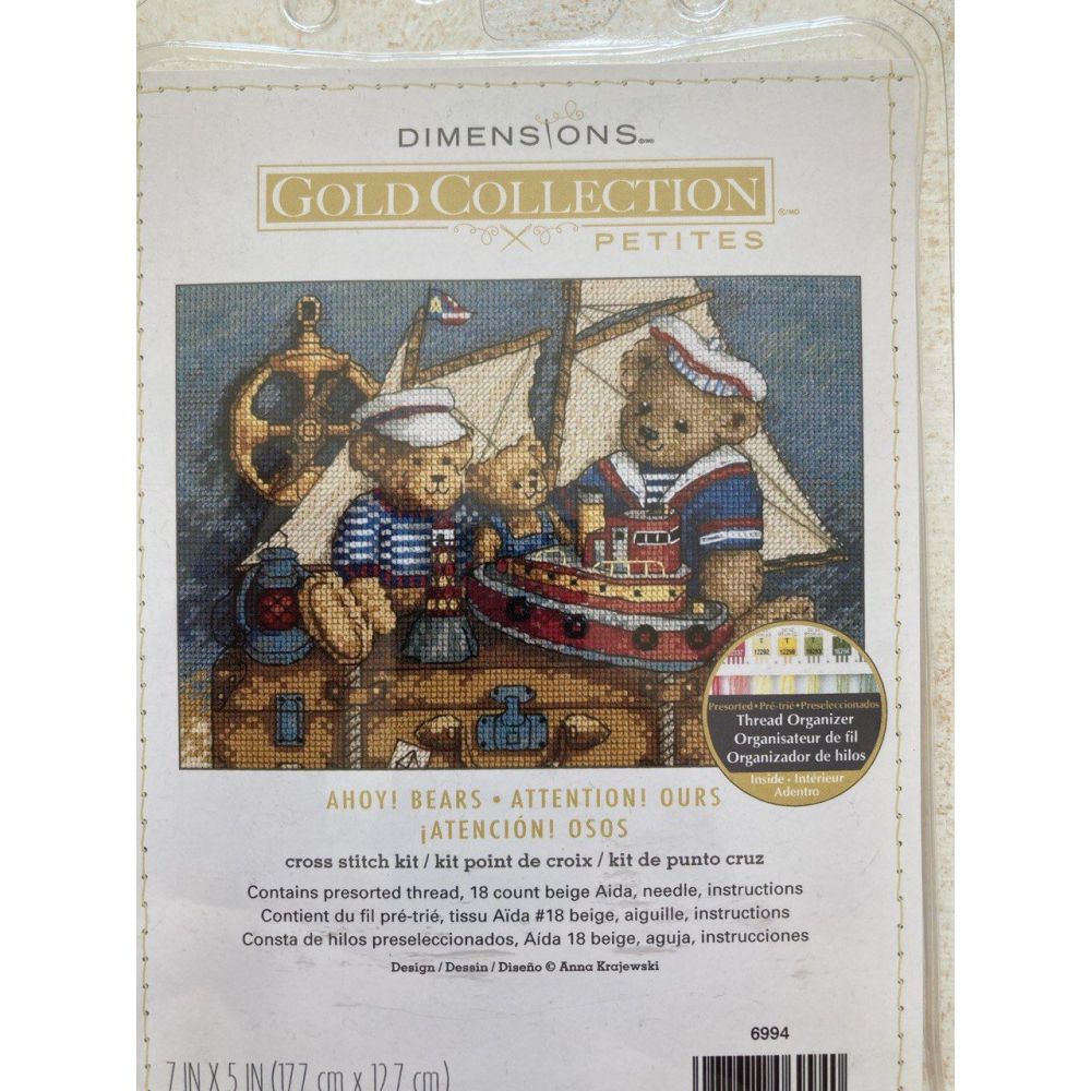 Dimensions Counted Cross Stitch Kit 06994 – Ahoy! Bears