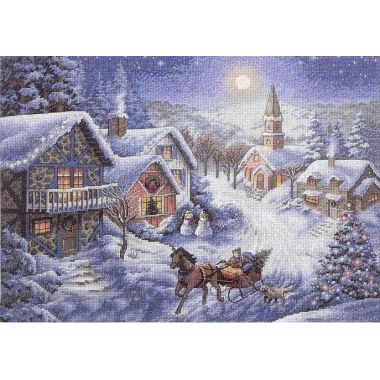 Dimensions Gold Collection Counted Cross Stitch Kit Sleigh Ride (Aida 16ct), 08689