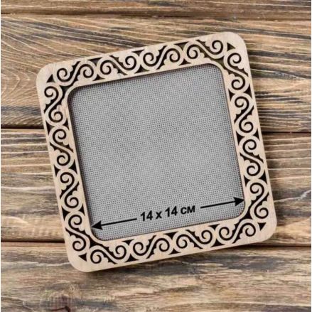 Big Hoop plywood magnetic for embroidery 14x14cm, ornament, Wonderland Crafts WLMP-001