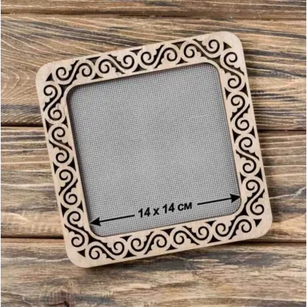 Big Hoop plywood magnetic for embroidery 14x14cm, ornament, Wonderland Crafts WLMP-001
