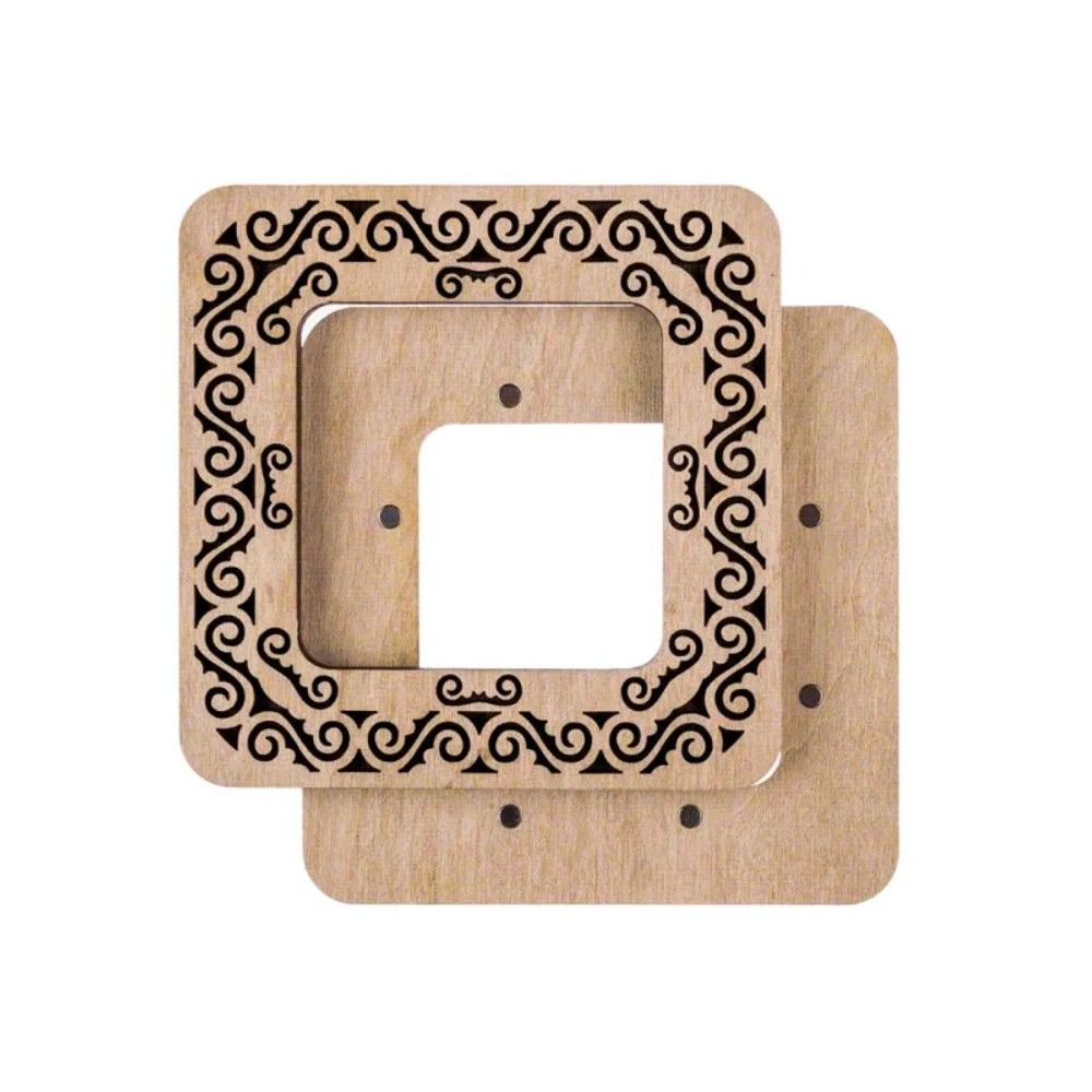 Plywood hoop for Mill-Hill beading kits and for perforated paper.