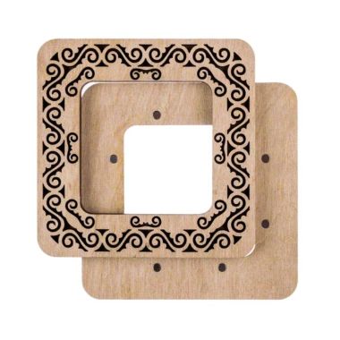 Plywood hoop for Mill-Hill beading kits and for perforated paper.