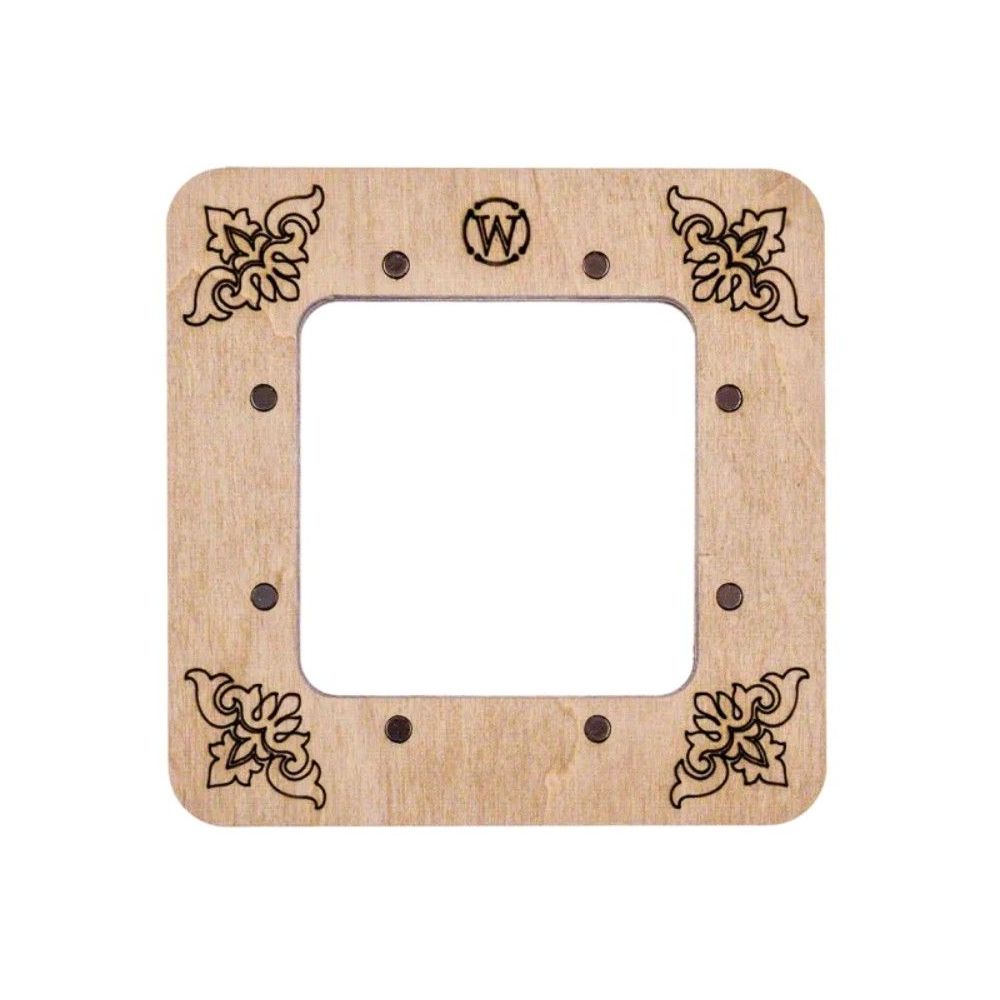 Plywood hoop for Mill-Hill beading kits and for perforated paper.