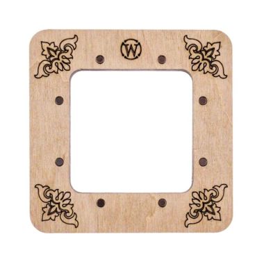 Plywood hoop for Mill-Hill beading kits and for perforated paper.