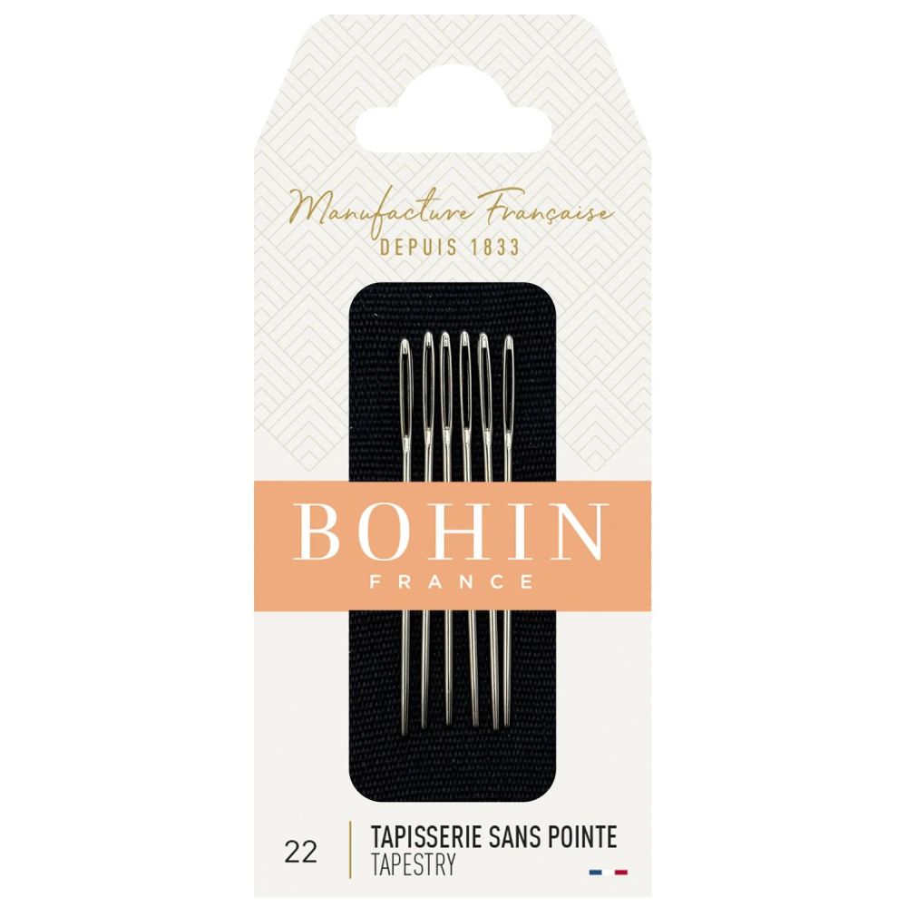 Bohin Tapestry Needles 00834 – 6 pcs, Size 22