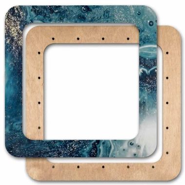 Extra Big Hoop with magnetic holders from plywood for Embroidery and Cross stitching, celadon color, 7.5x7.5 IN (19x19 cm)