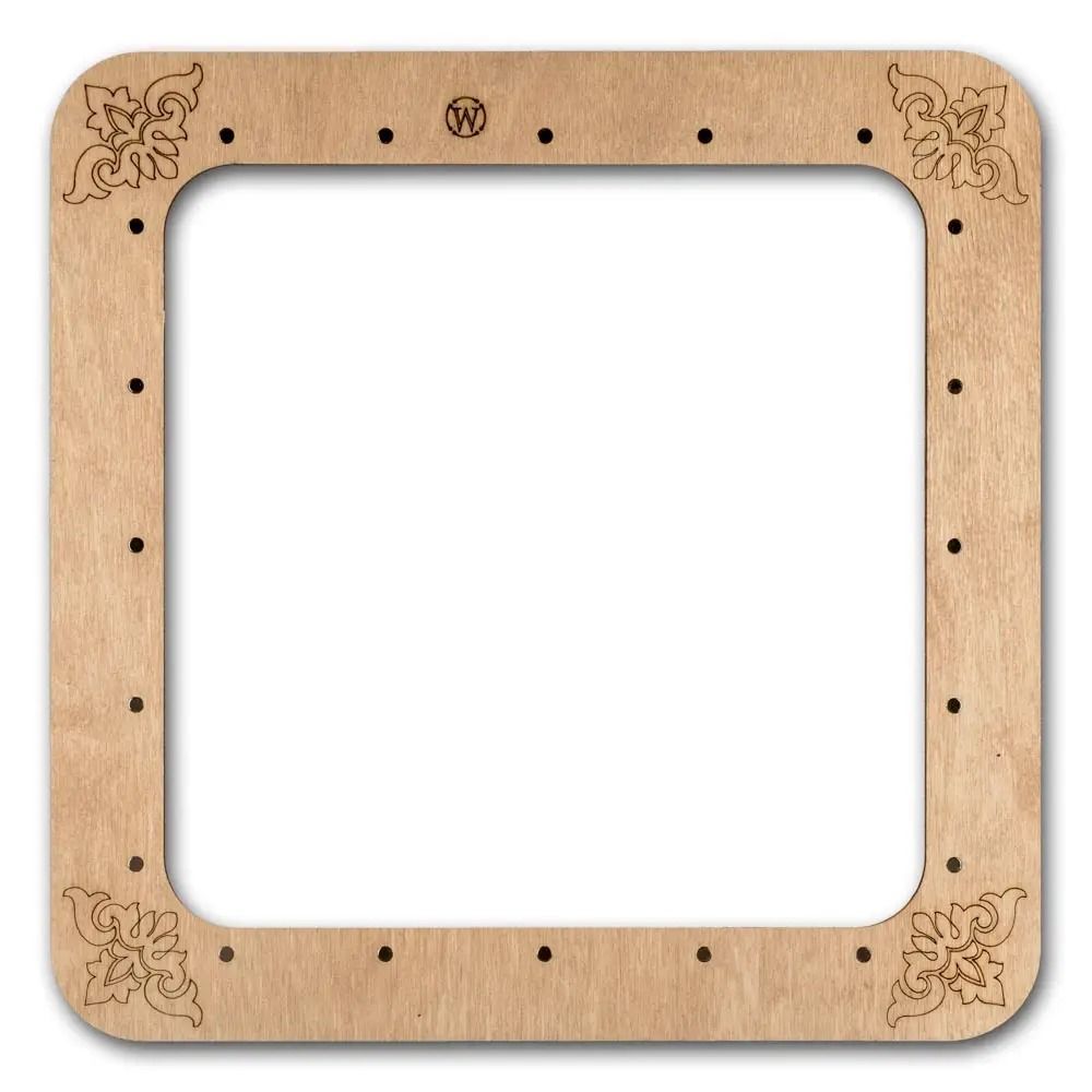 Extra Big Hoop with magnetic holders from plywood for Embroidery and Cross stitching, celadon color, 7.5x7.5 IN (19x19 cm)