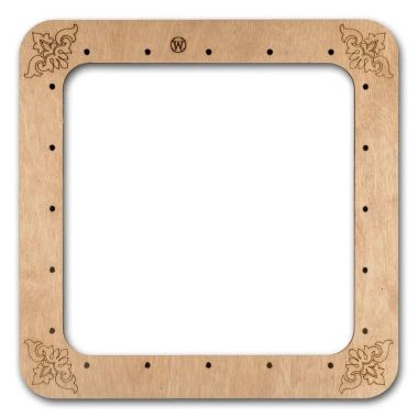 Extra Big Hoop with magnetic holders from plywood for Embroidery and Cross stitching, celadon color, 7.5x7.5 IN (19x19 cm)
