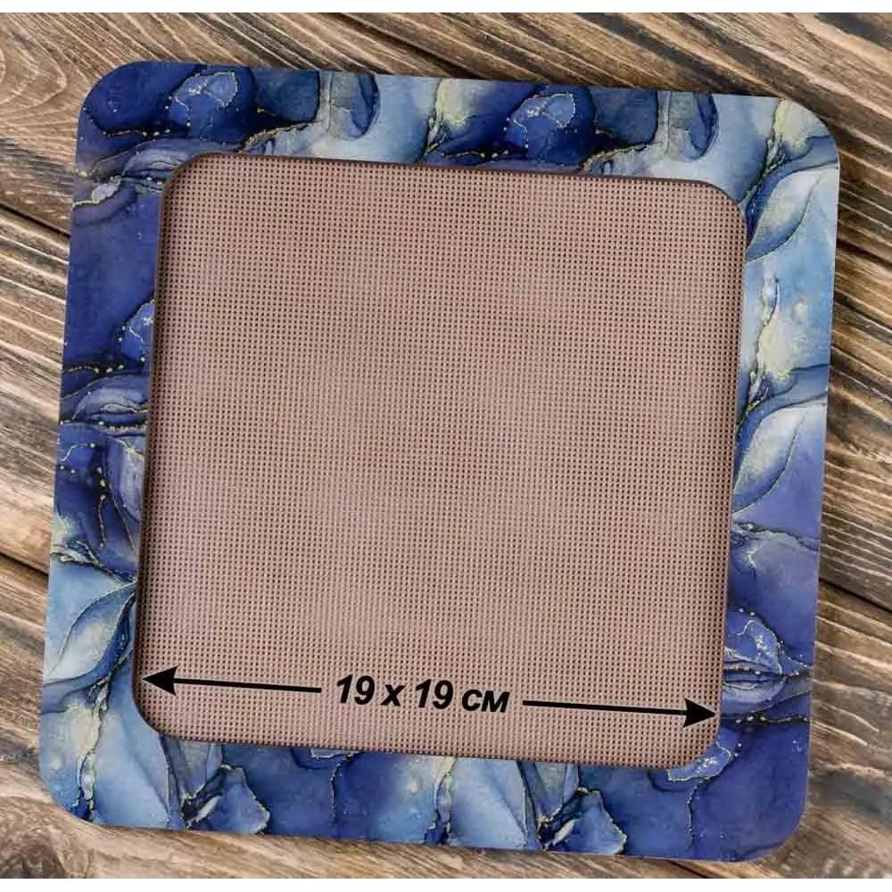 Extra Big Hoop with magnetic holders from plywood for Embroidery and Cross stitching, gray-blue marble color, 7.5x7.5 IN Extra Big Hoop with magnetic holders from plywood for Embroidery and Cross stitching, gray-blue marble color, 7.5x7.5 IN