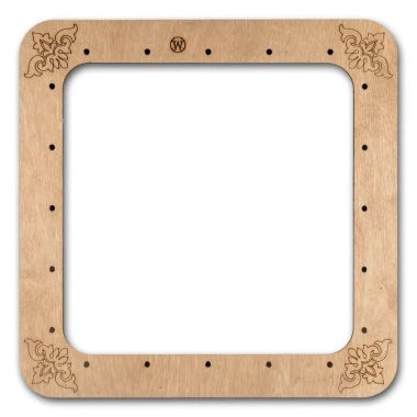Extra Big Hoop with magnetic holders from plywood for Embroidery and Cross stitching, gray-blue marble color, 7.5x7.5 IN