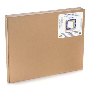Extra Big Hoop with magnetic holders from plywood for Embroidery and Cross stitching, gray-blue marble color, 7.5x7.5 IN