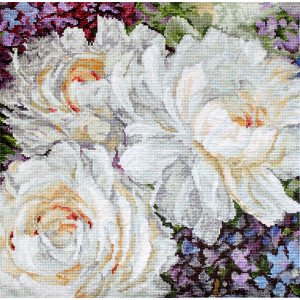 Letistitch White Roses Cross Stitch Kit LETI 930