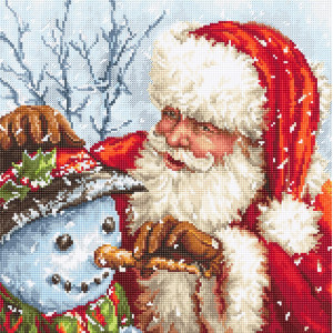 Cross-Stitch Kit Santa Claus and Snowman LETISTITCH LETI 919