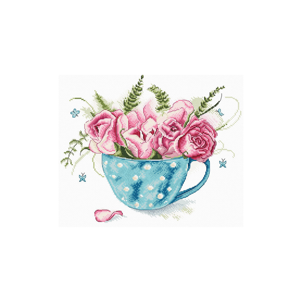 Cross-Stitch Kit A cup of roses LETISTITCH LETI 916