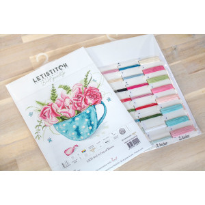 Cross-Stitch Kit A cup of roses LETISTITCH LETI 916