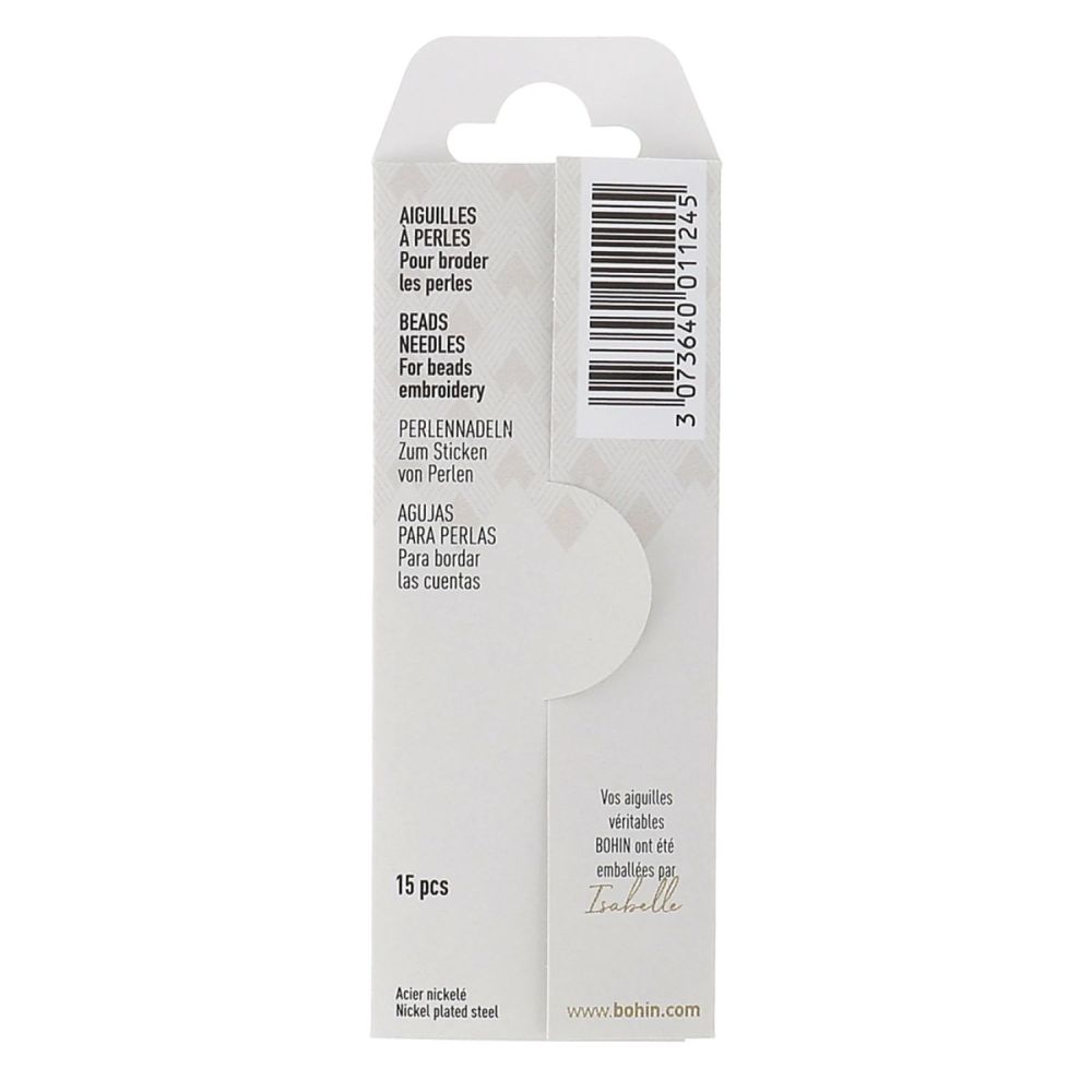 Bohin Beading Needles 01124 – 15 pcs, Size 10C