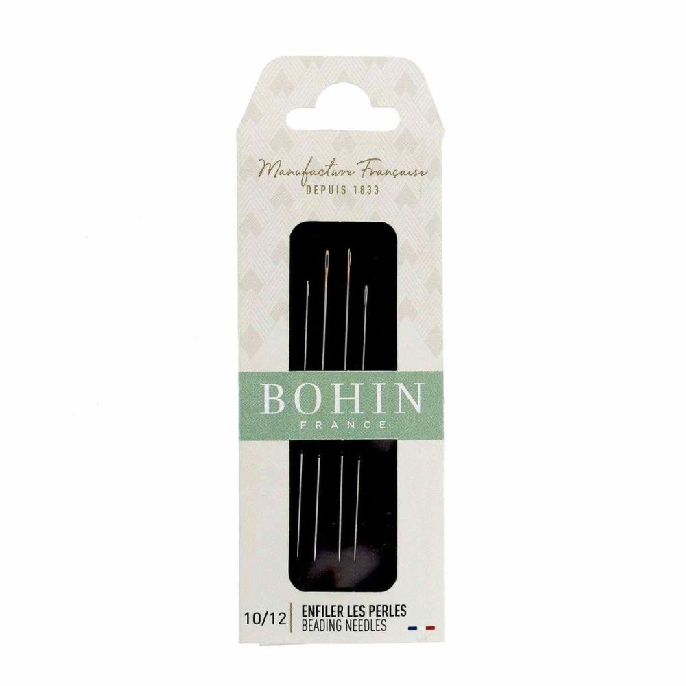 Bohin Beading Needles 01125 – 4 pcs, Sizes 10 and 12