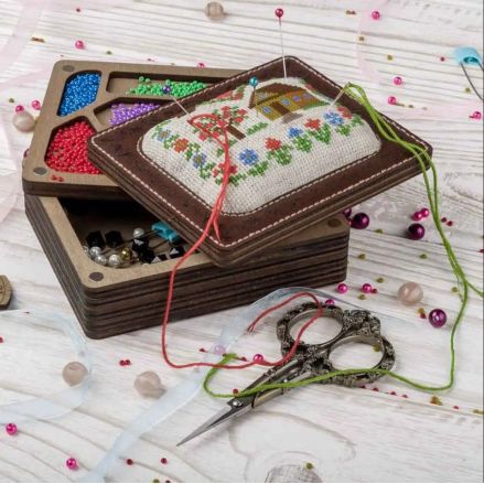 Set for making a needle holder plywood, 12*10*5 cm, Wonderland Crafts WLTL-038